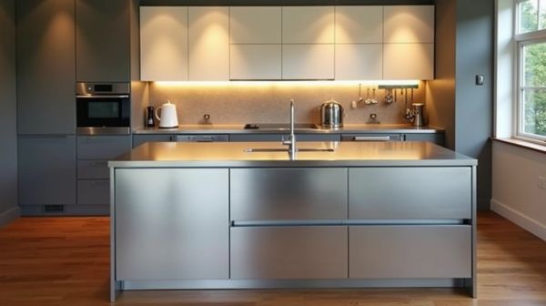 Adoptez l'échelle de cuisine inox pour un rangement optimisé